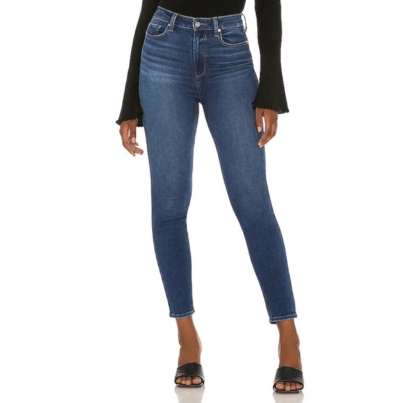 PAIGE Flaunt Cheeky Blue Skinny in Roam Denim Jeans Size 30 - Picture 14 of 16